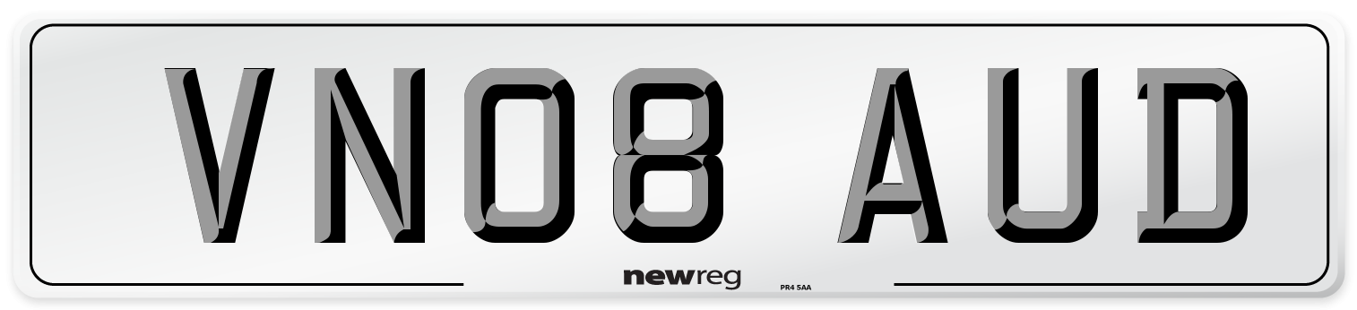 VN08 AUD Number Plate from New Reg
